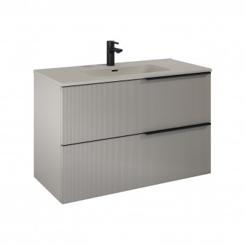 Cabinet vanity Elita Soho, 80cm, 2 szuflady, black mat