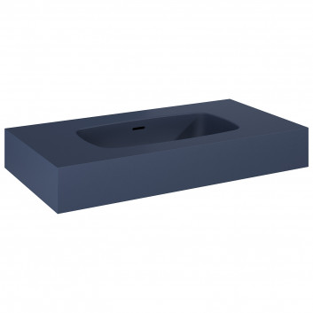 Wall-hung washbasin Elita Dimple, 80x46cm, overflow, marmurowa, white mat