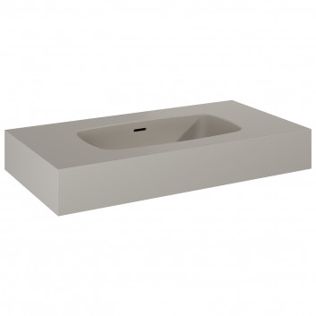 Wall-hung washbasin Elita Dimple, 80x46cm, overflow, marmurowa, white mat