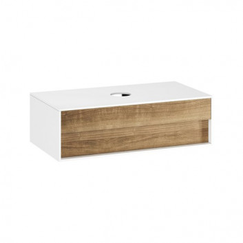 Cabinet pod umywalkę Ravak SD STEP 1000, 100 x 54 cm, white/walnut