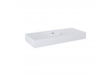 Wall-hung washbasin Elita Dimple, 100x46cm, overflow, marmurowa, white mat