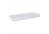 Wall-hung washbasin Elita Dimple, 120x46cm, left version, overflow, marmurowa, white mat