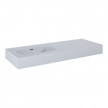 Wall-hung washbasin Elita Dimple, 100x46cm, overflow, marmurowa, white mat