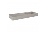 Wall-hung washbasin Elita Dimple, 120x46cm, left version, overflow, marmurowa, white mat