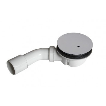 Siphon for shower tray Sanplast, fi 90mm, chromeowana klapka