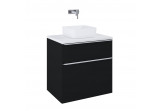 Cabinet vanity Elita Lofty, 70cm, 2 szuflady, black mat