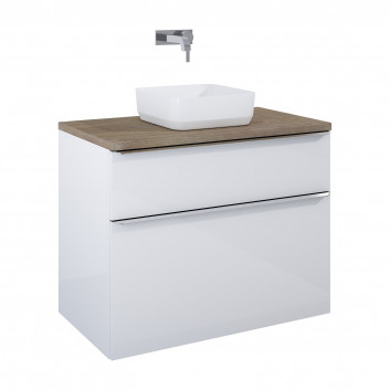 Cabinet vanity Elita Lofty, 70cm, 2 szuflady, white shine