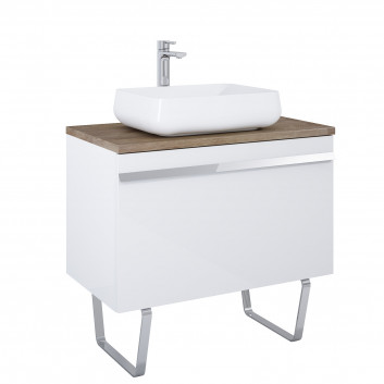 Cabinet vanity Elita Moody, 70cm, 2 szuflady, white shine