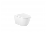 Bowl WC hanging Roca Ona, 53x36cm, Rimless, with soft-close WC seat, white