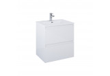 Cabinet vanity Elita Split, 60cm, 2 szuflady, white shine