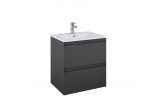 Cabinet vanity Elita Split, 60cm, 2 szuflady, antracyt mat