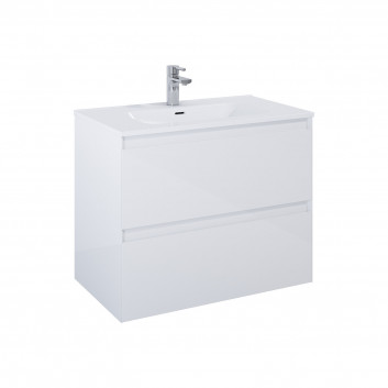 Cabinet vanity Elita Split, 60cm, 2 szuflady, white shine