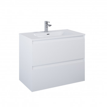 Cabinet vanity Elita Split, 60cm, 2 szuflady, white shine