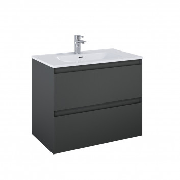 Cabinet vanity Elita Split, 60cm, 2 szuflady, white shine