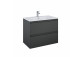 Cabinet vanity Elita Split, 60cm, 2 szuflady, white shine