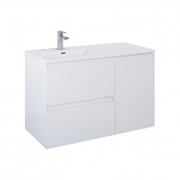 Cabinet vanity Elita Split, 60cm, 2 szuflady, white shine