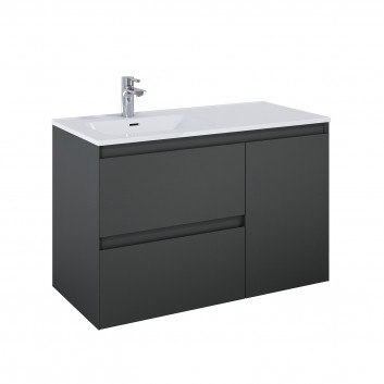 Cabinet vanity Elita Split, 60cm, 2 szuflady, white shine