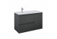 Cabinet vanity Elita Split, 60cm, 2 szuflady, white shine