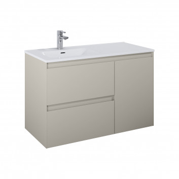 Cabinet vanity Elita Split, 60cm, 2 szuflady, white shine