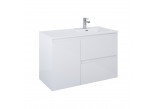 Cabinet vanity Elita Split, 100cm, left version, 2 szuflady + basket cargo, white shine