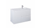 Cabinet vanity Elita Split, 100cm, left version, 2 szuflady + basket cargo, white shine