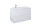 Cabinet vanity Elita Split, 100cm, left version, 2 szuflady + basket cargo, white shine