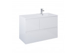 Cabinet vanity Elita Split, 100cm, right version, 2 szuflady + basket cargo, white shine