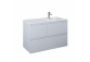 Cabinet vanity Elita Split, 100cm, right version, 2 szuflady + basket cargo, white shine