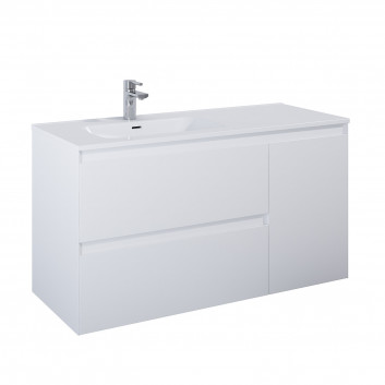 Cabinet vanity Elita Split, 100cm, left version, 2 szuflady + basket cargo, white shine