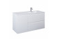 Cabinet vanity Elita Split, 120cm, left version, 2 szuflady + basket cargo, white shine