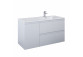 Cabinet vanity Elita Split, 120cm, left version, 2 szuflady + basket cargo, white shine