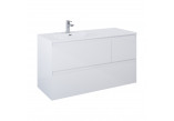 Cabinet vanity Elita Split, 120cm, left version, 2 szuflady + basket cargo, white shine