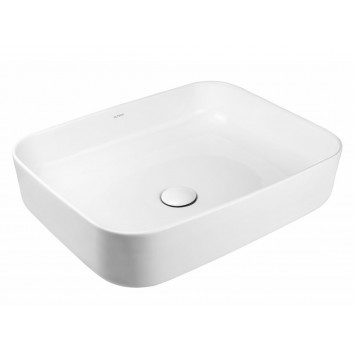 Countertop washbasin Oltens Hadsel, 50x40cm, bez przelewy, powłoka SmartClean, white