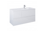 Cabinet vanity Elita Split, 120cm, left version, 3 drawers, white shine