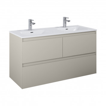 Cabinet vanity Elita Split, 120cm, right version, 3 drawers, white shine