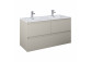 Cabinet vanity Elita Split, 120cm, right version, 3 drawers, white shine