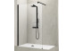 Cabin typu walk-in wallmounted Novellini Kuadra H 117-120 cm, profil chrome, transparent glass