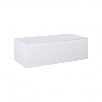 Komoda Elita Split Slim, 80cm, 1 drawer, with top, white shine