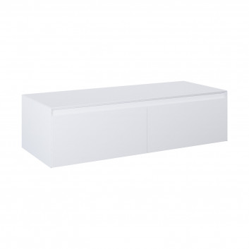 Komoda Elita Split Slim, 100cm, 1 drawer, with top, white shine