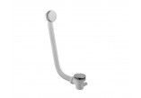 Bathtub overflow Vicario with siphon dł. 100 cm, korek klik-klak, white mat