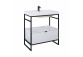 Cabinet vanity Elita Indus, 60cm, 1 drawer, white shine