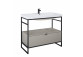 Cabinet vanity Elita Indus, 80cm, 1 drawer, white shine