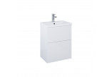 Set cabinet z umywalką Elita Kido, 50cm, 2 szuflady, white shine