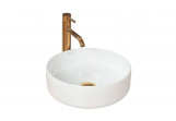 Washbasin Rea Sami countertop, round 36 cm, white