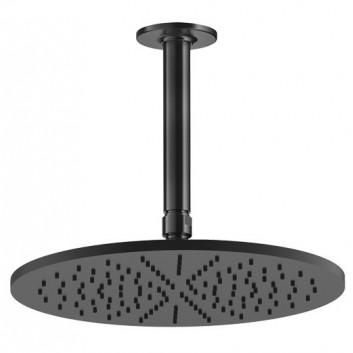 Overhead shower Gessi Inciso, round, 300mm, wit ceiling mount, Warm Bronze Brushed PVD