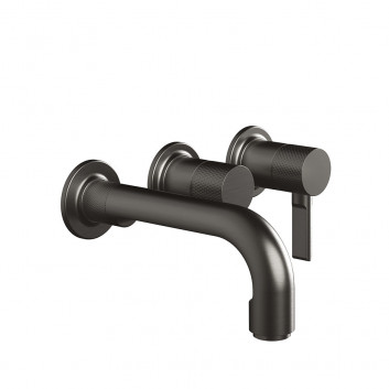 3-hole bath mixer Gessi Inciso, concealed, 2 wyjścia wody, Warm Bronze Brushed PVD