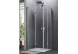 Door Huppe Design Pure swing folding, szer. 80 cm, wys. 200 cm, Black Edition, transparent glass z Anti Plaque