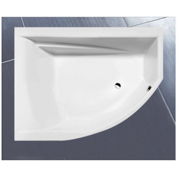 Asymmetric bathtub Ruben Amber corner, 180 x 130 x 54 cm, white, left/right, system hydromasażu Rexus