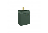 Set wall mounted cabinet z umywalką Elita Tiny, 45cm, 1 doors, forest green mat