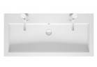 Vanity washbasin Riho Broni, 100x48cm, z overflow, 2 otwory na baterię, white